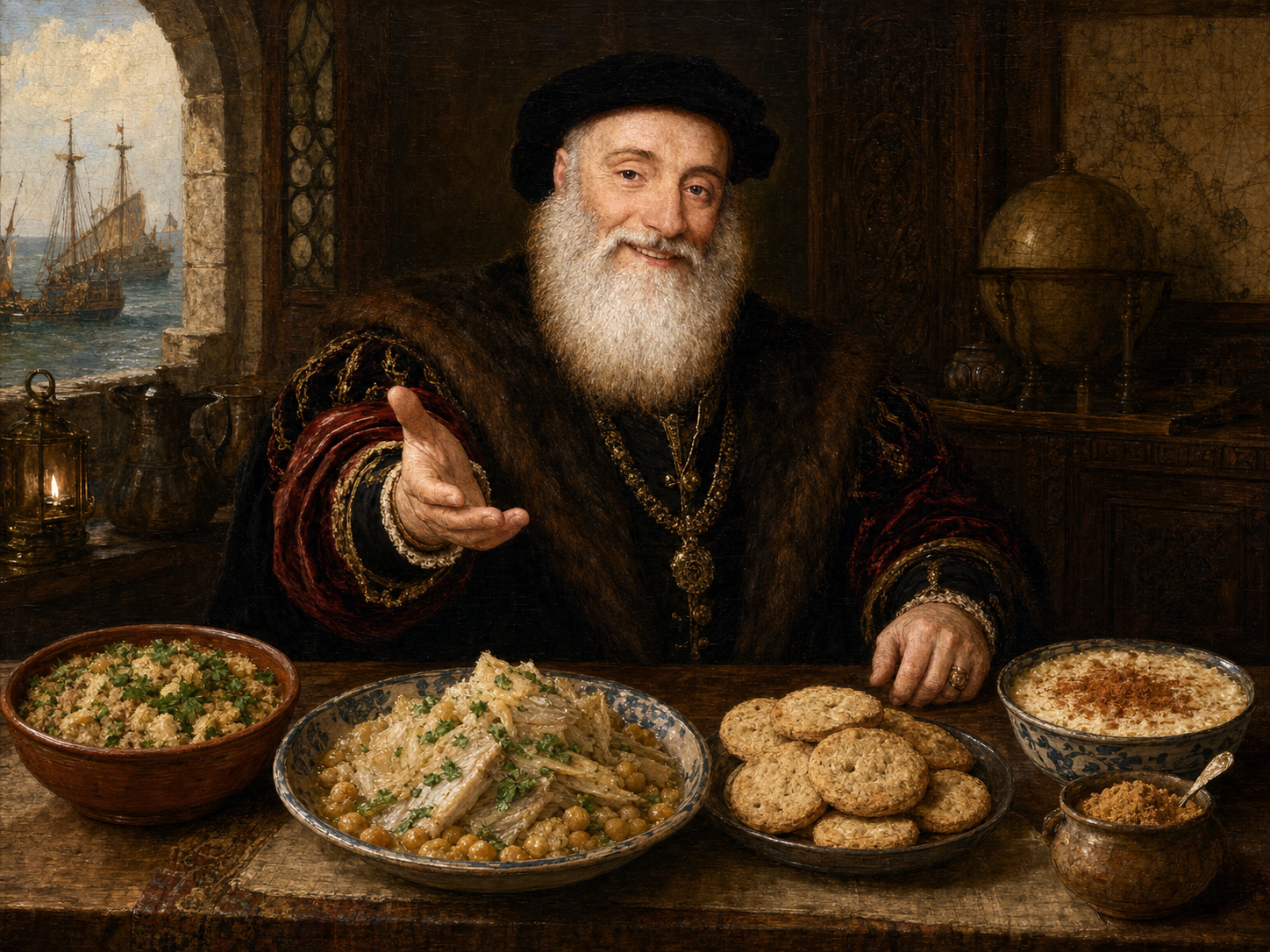 Vasco de Gama à table