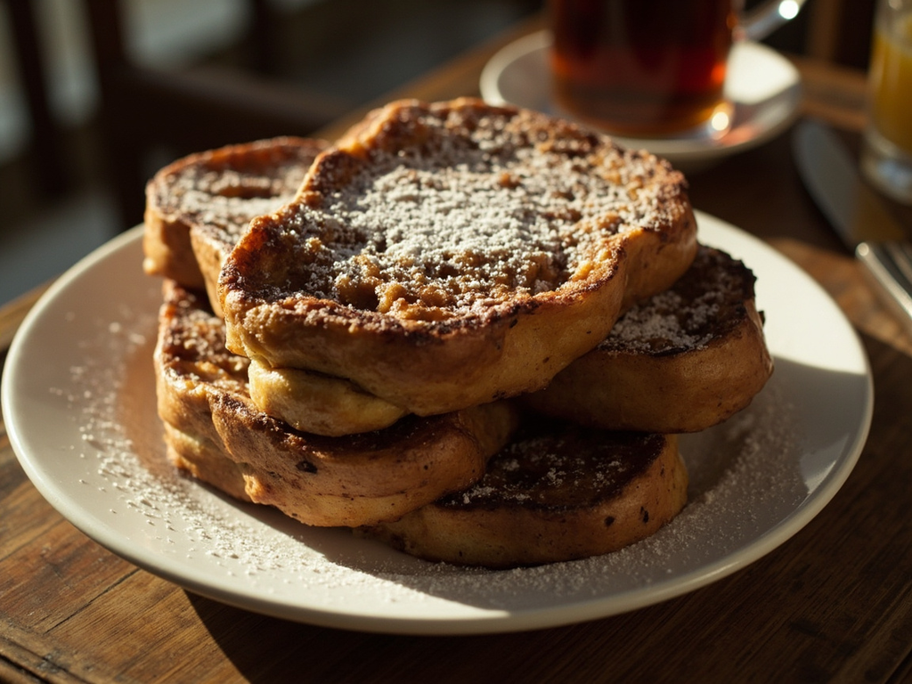 French Toast with Dark Bread