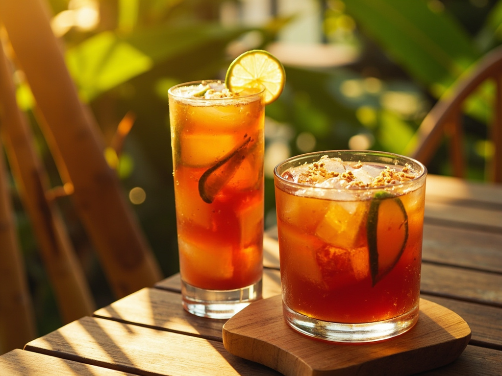 Planter's punch with island rum