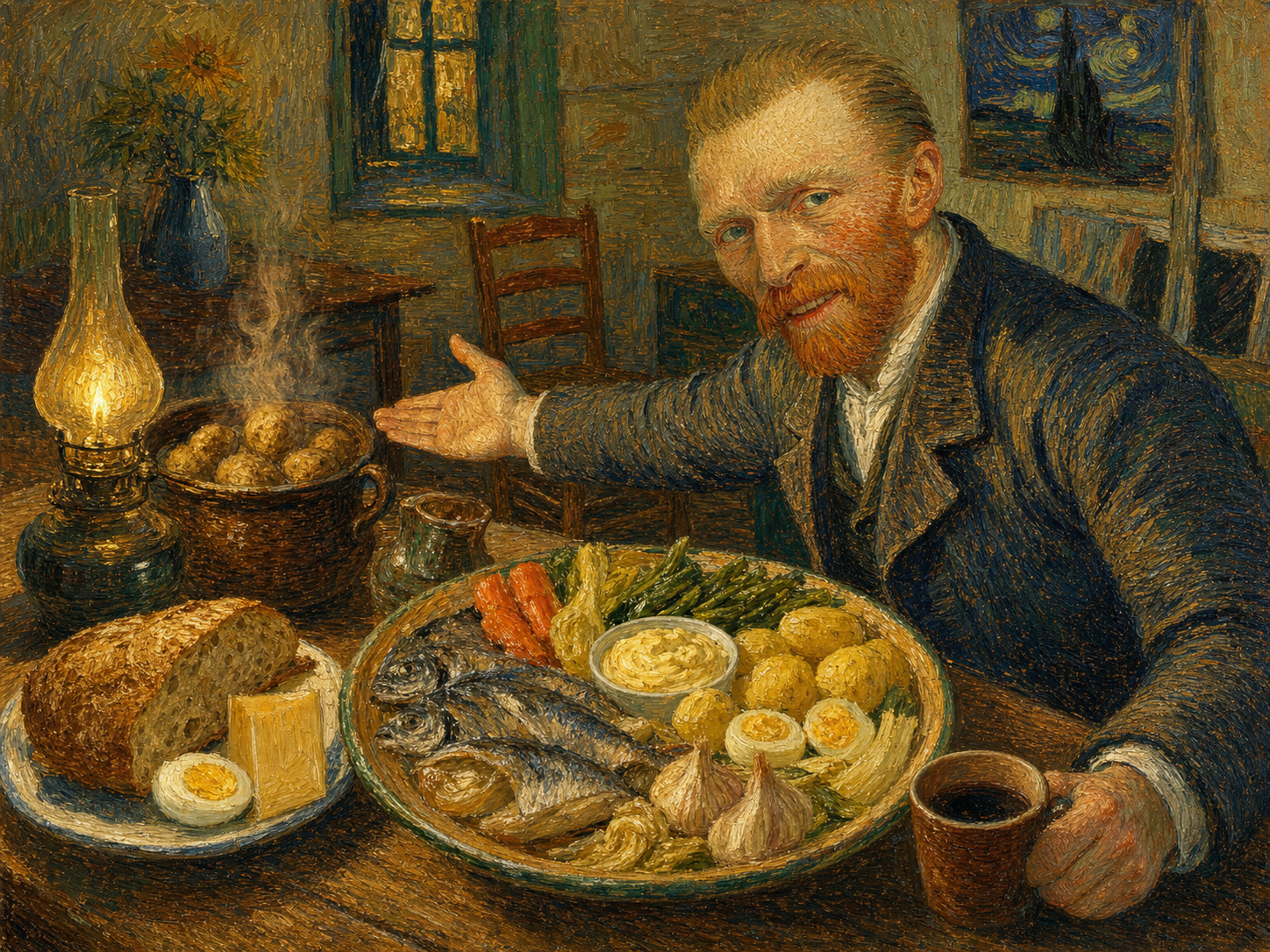 Vincent van Gogh at the table