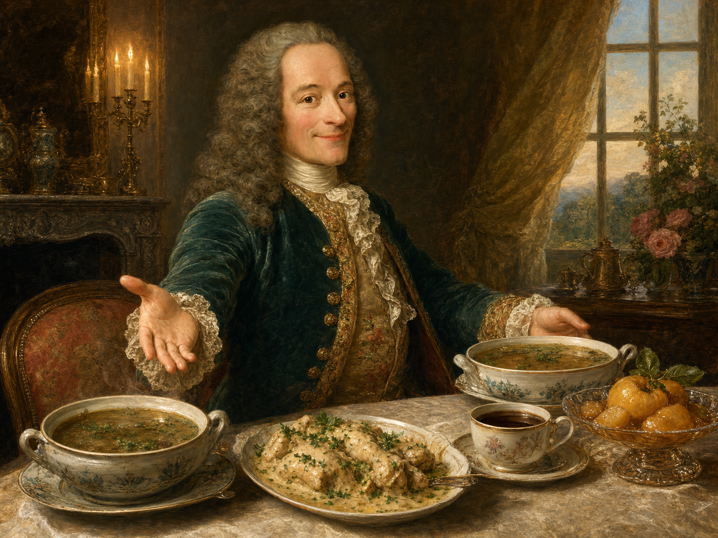 Voltaire à table