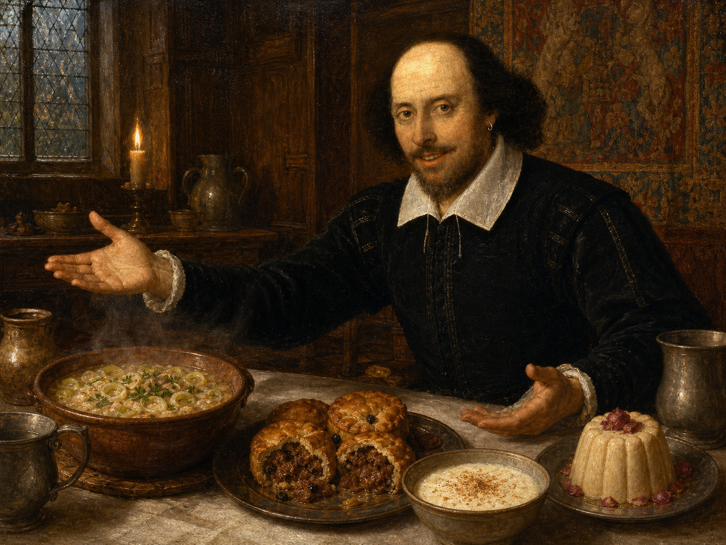 William Shakespeare à table