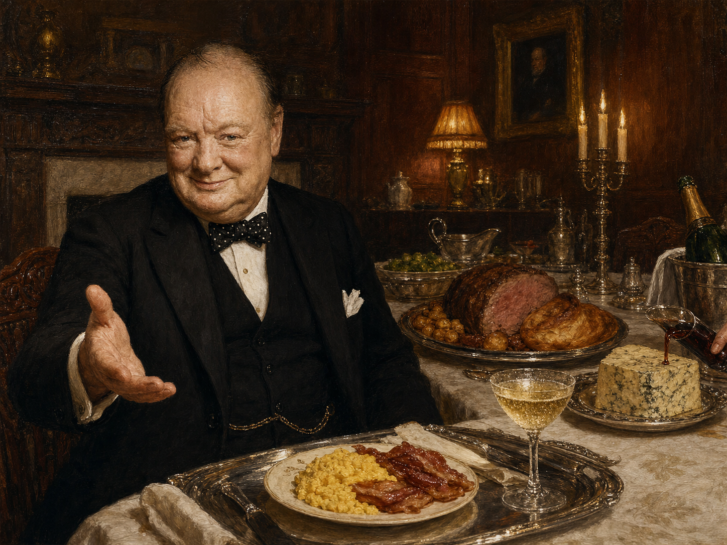 Winston Churchill à table