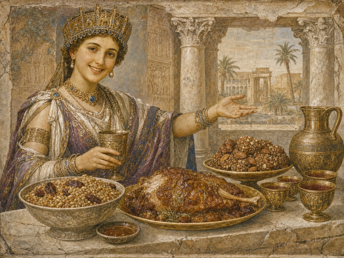 Zenobia at the table