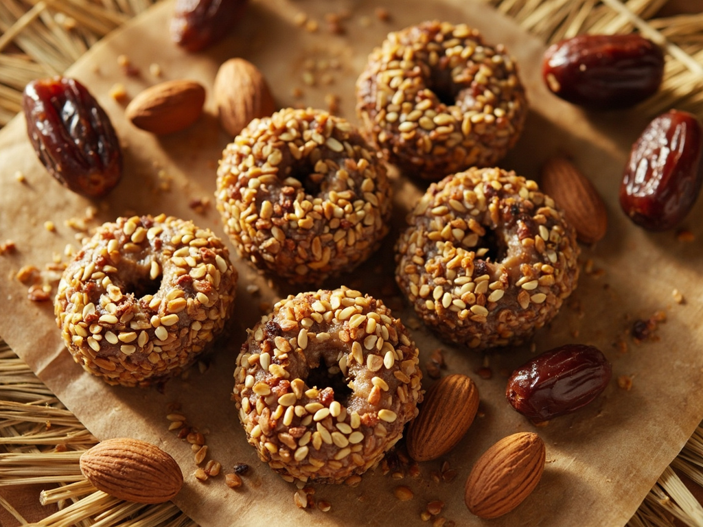 Galettes pressées du chamelier (dattes, amandes, sésame)